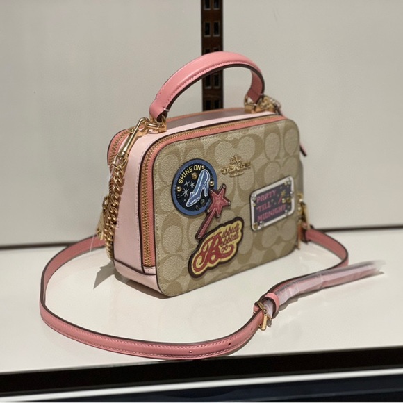 Disney X Coach Box Crossbody In Signature Canvas With Patches - Picture 2 of 8